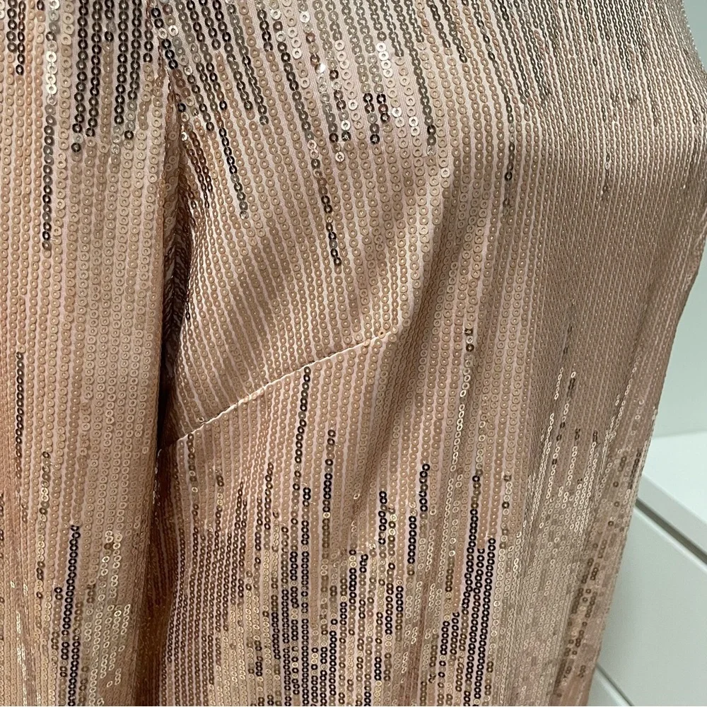 NWT Blush Pink Vince Camuto Sequin Dress Holiday Party Formal New Years Eve - Picture 9 of 14